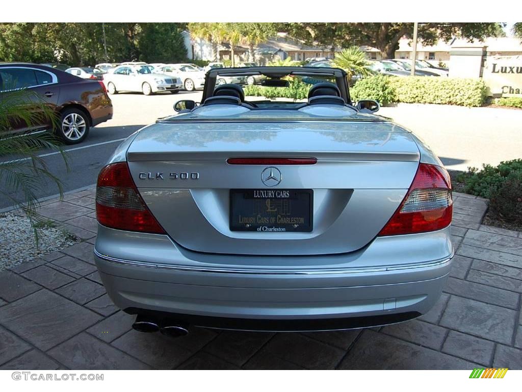 2006 CLK 500 Cabriolet - Diamond Silver Metallic / Black photo #21
