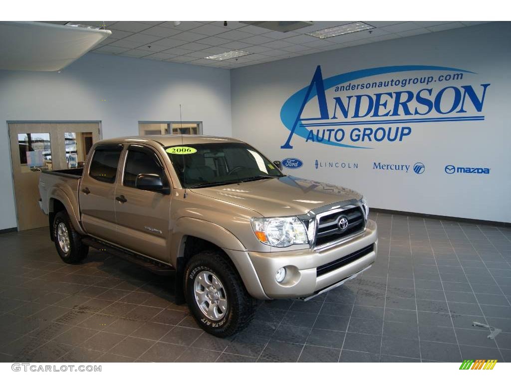 2006 Tacoma V6 TRD Double Cab 4x4 - Desert Sand Mica / Graphite Gray photo #1