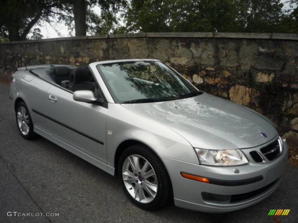 2007 9-3 2.0T Convertible - Silver Metallic / Black/Gray photo #1