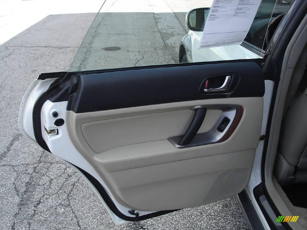 2005 Outback 3.0 R L.L. Bean Edition Wagon - Satin White Pearl / Taupe photo #4