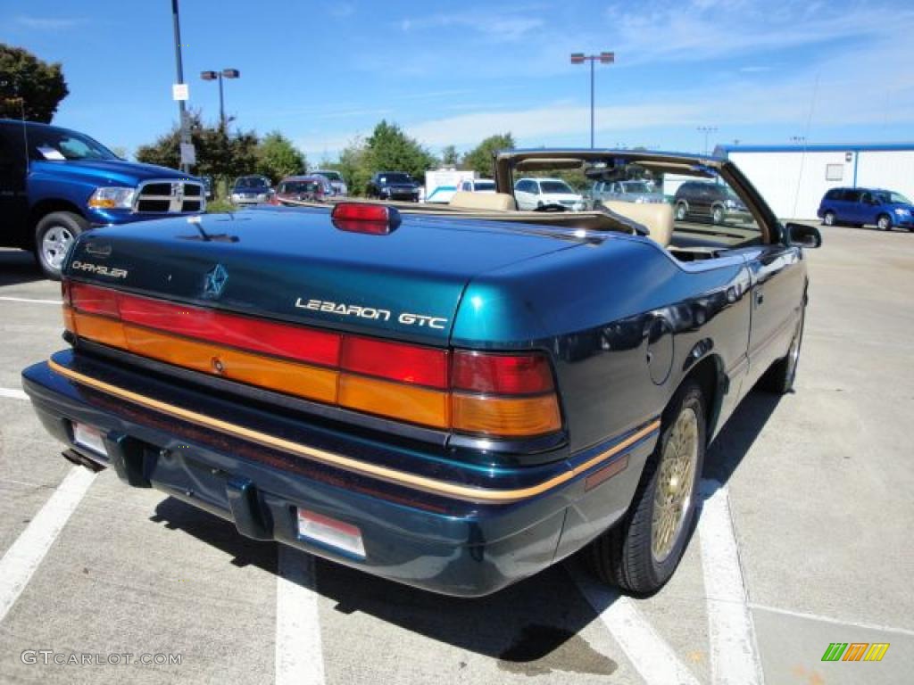 1993 Lebaron GTC Convertible - Emerald Green Pearl / Beige photo #3
