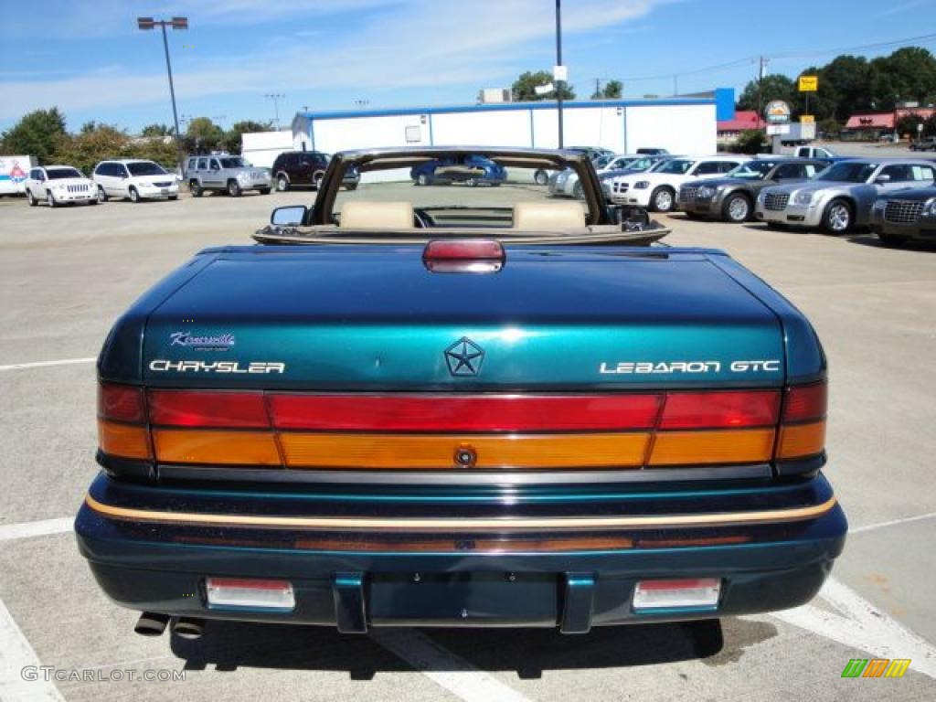 1993 Lebaron GTC Convertible - Emerald Green Pearl / Beige photo #4