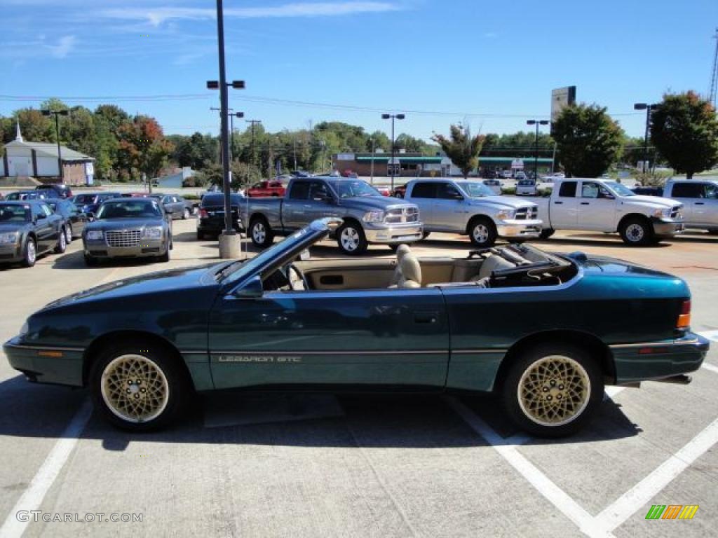 1993 Lebaron GTC Convertible - Emerald Green Pearl / Beige photo #6
