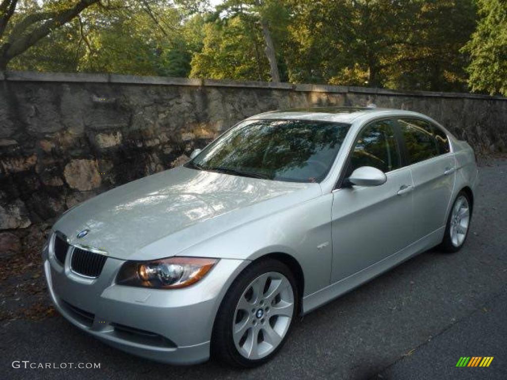 2006 3 Series 330i Sedan - Titanium Silver Metallic / Black photo #2