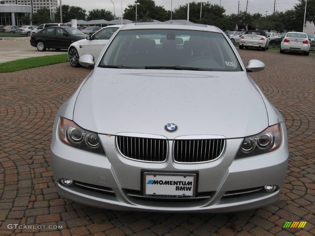 2007 3 Series 335i Sedan - Titanium Silver Metallic / Black photo #2