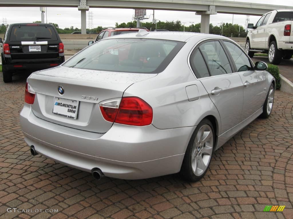 2007 3 Series 335i Sedan - Titanium Silver Metallic / Black photo #7