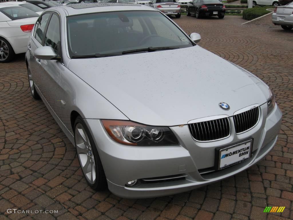 2007 3 Series 335i Sedan - Titanium Silver Metallic / Black photo #8