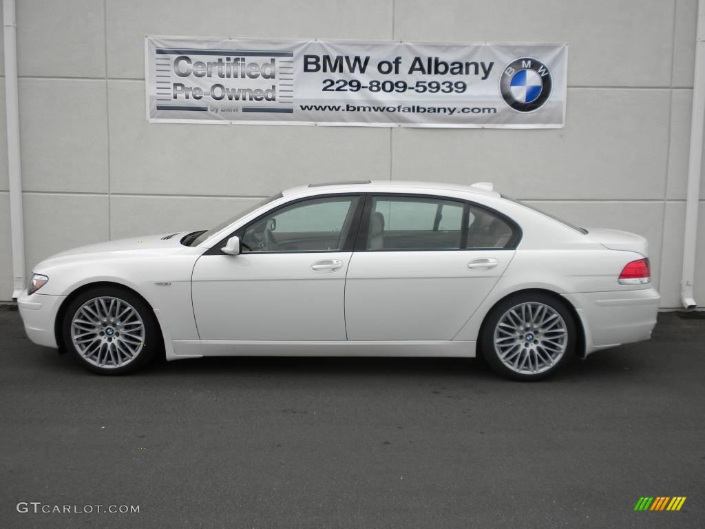 2008 7 Series 750Li Sedan - Alpine White / Beige photo #1