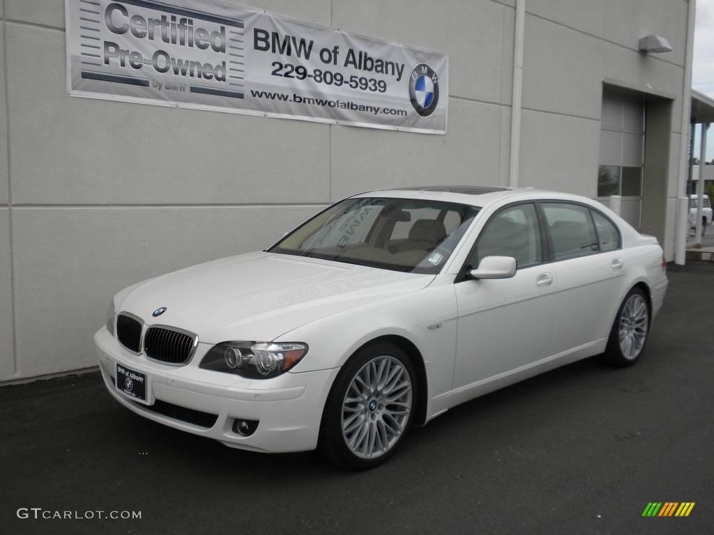 2008 7 Series 750Li Sedan - Alpine White / Beige photo #2