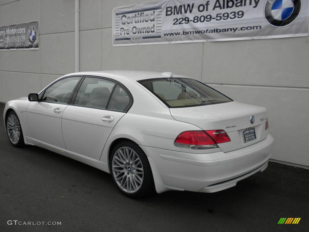 2008 7 Series 750Li Sedan - Alpine White / Beige photo #3