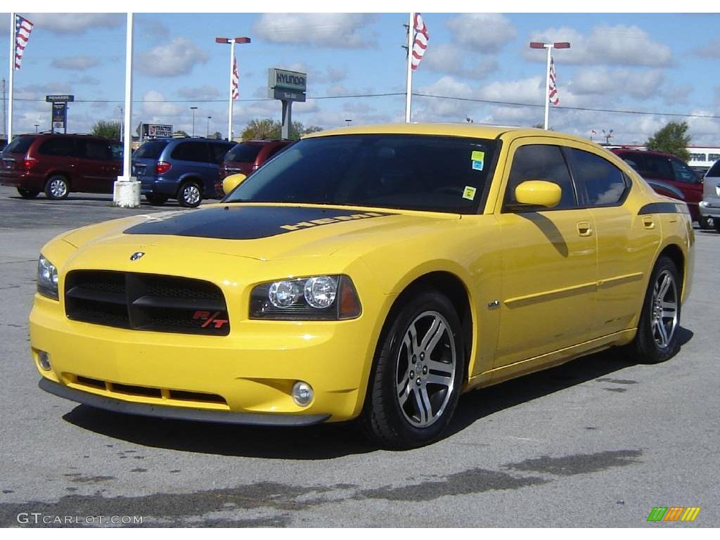 2006 Charger R/T Daytona - Top Banana Yellow / Dark Slate Gray/Light Slate Gray photo #1