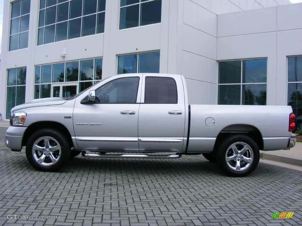 2007 Ram 1500 Laramie Quad Cab - Bright Silver Metallic / Medium Slate Gray photo #2