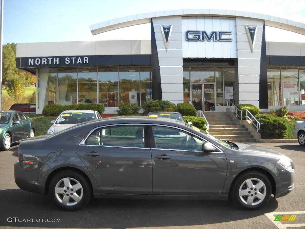 2008 Malibu LS Sedan - Dark Gray Metallic / Titanium Gray photo #1