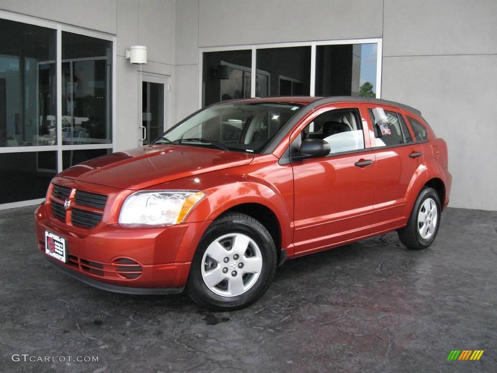 2008 Caliber SE - Sunburst Orange Pearl / Dark Slate Gray photo #1