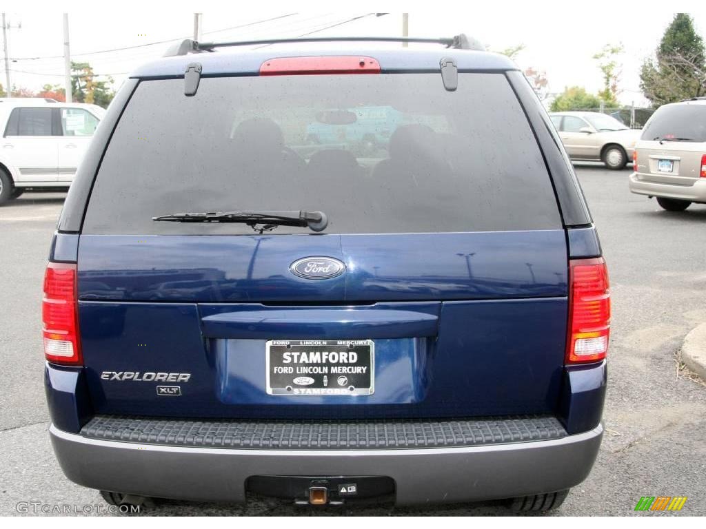 2004 Explorer XLT 4x4 - Dark Blue Pearl Metallic / Medium Parchment photo #6