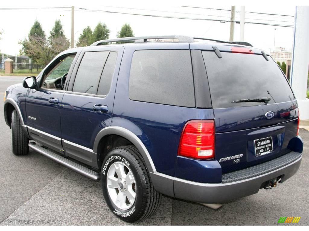 2004 Explorer XLT 4x4 - Dark Blue Pearl Metallic / Medium Parchment photo #8