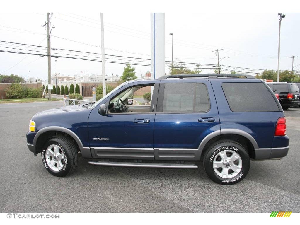 2004 Explorer XLT 4x4 - Dark Blue Pearl Metallic / Medium Parchment photo #10