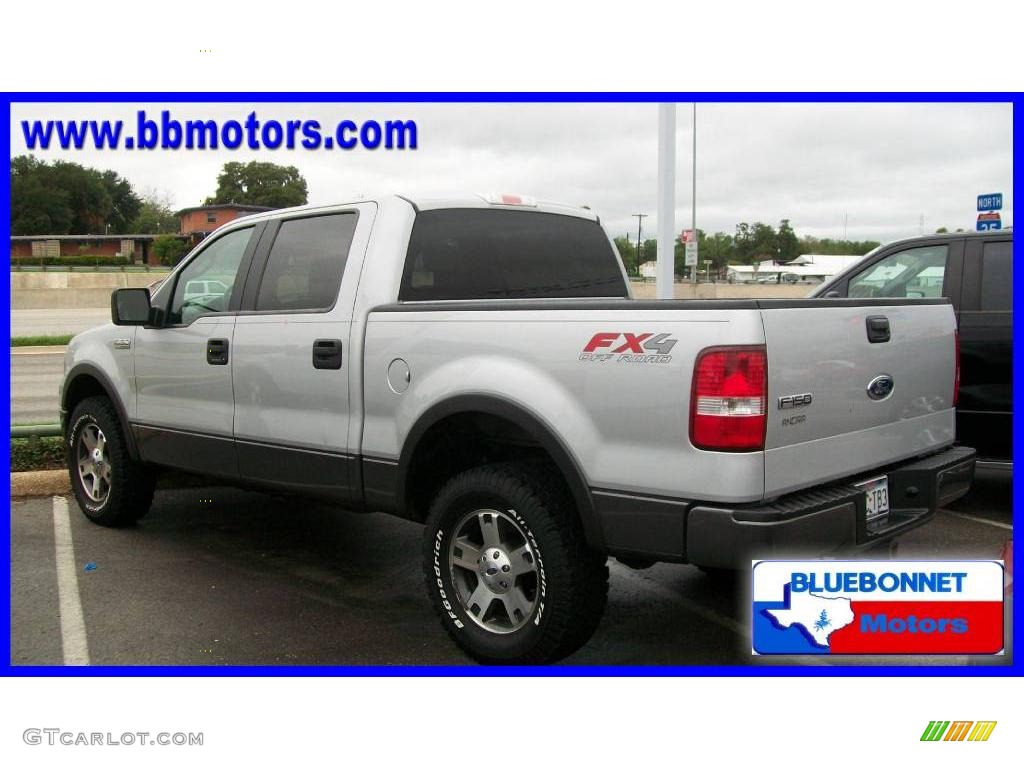 2005 F150 FX4 SuperCrew 4x4 - Silver Metallic / Medium Flint Grey photo #5