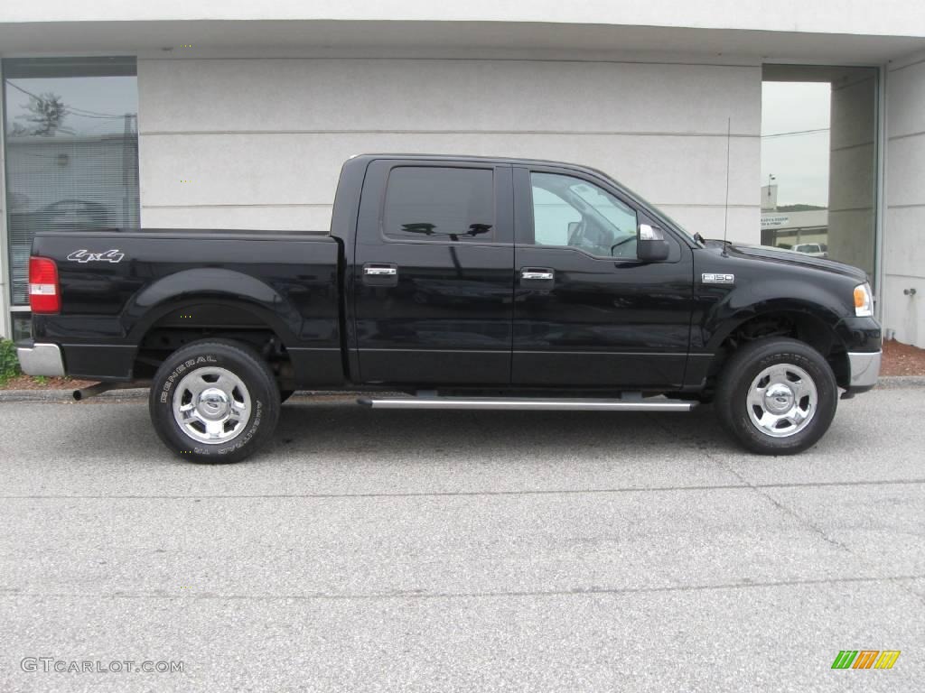 2006 F150 XLT SuperCrew 4x4 - Black / Medium/Dark Flint photo #2