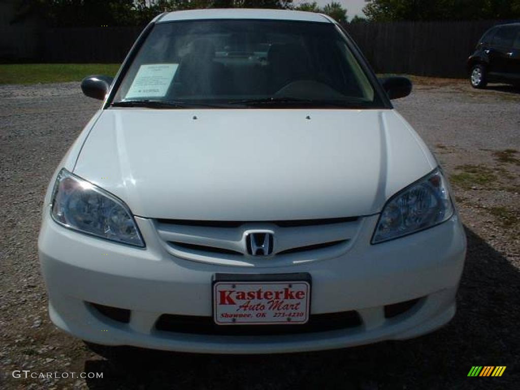 2005 Civic LX Sedan - Taffeta White / Ivory photo #2