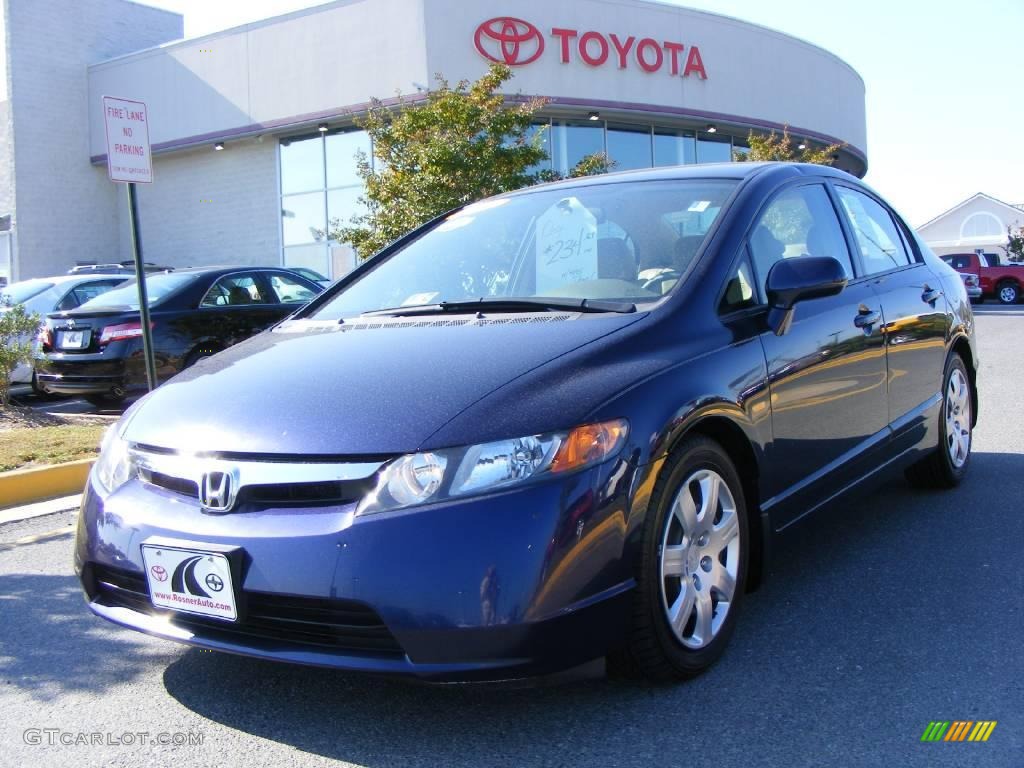 2006 Civic LX Sedan - Royal Blue Pearl / Ivory photo #1