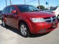 2009 Inferno Red Crystal Pearl Dodge Journey SXT  photo #7