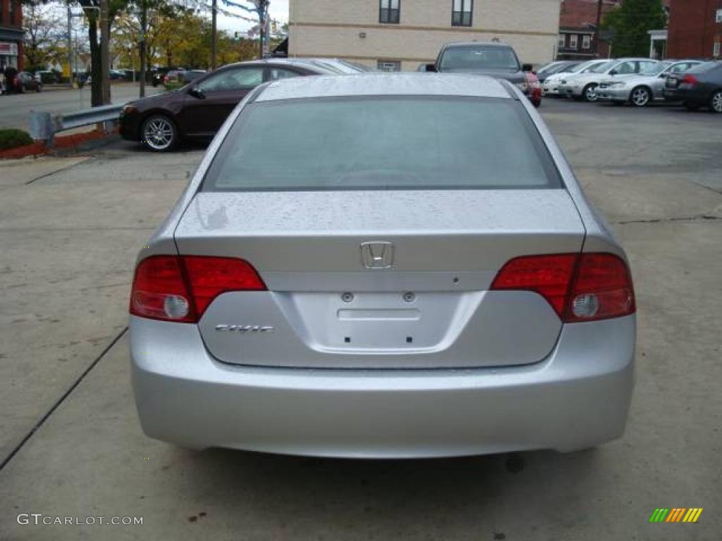 2007 Civic LX Sedan - Alabaster Silver Metallic / Gray photo #3