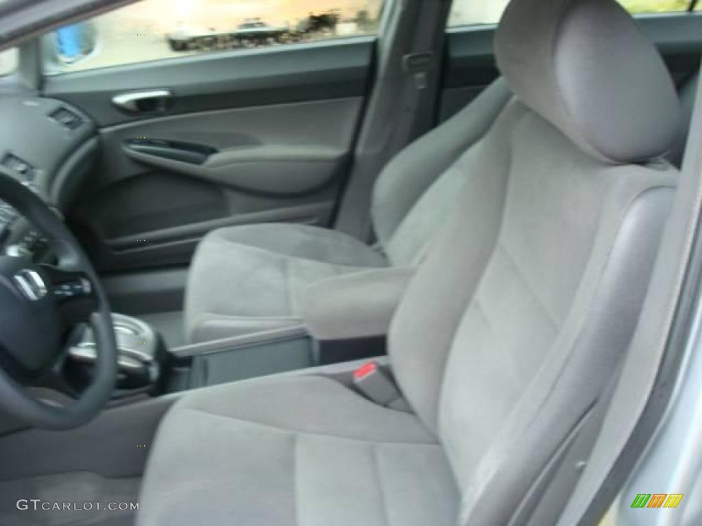 2007 Civic LX Sedan - Alabaster Silver Metallic / Gray photo #10