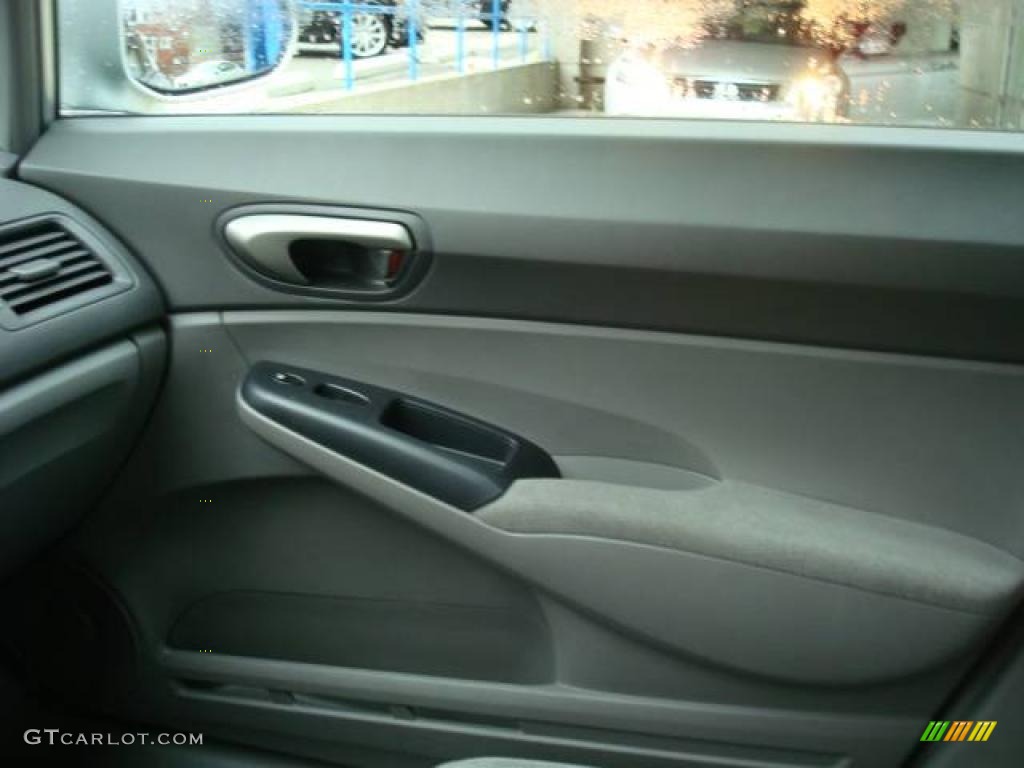 2007 Civic LX Sedan - Alabaster Silver Metallic / Gray photo #16