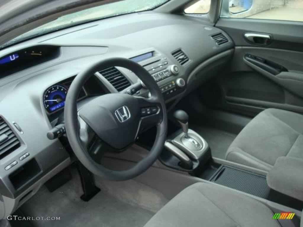 2007 Civic LX Sedan - Alabaster Silver Metallic / Gray photo #17