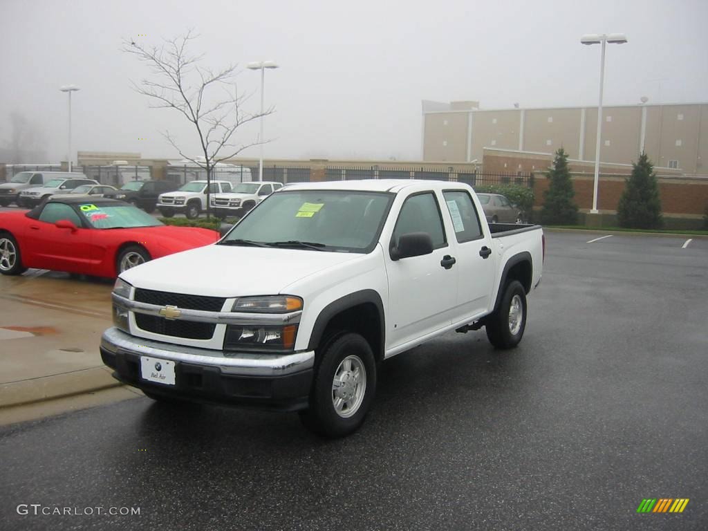 2006 Colorado LT Crew Cab 4x4 - Summit White / Very Dark Pewter photo #2