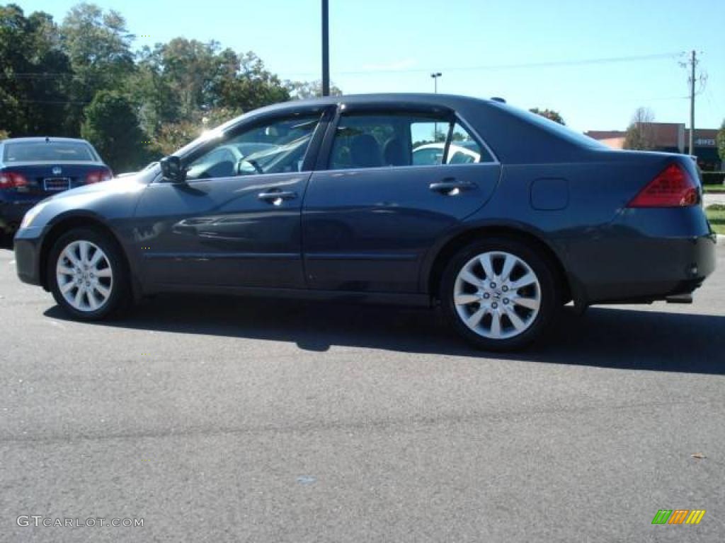 2007 Accord EX-L V6 Sedan - Graphite Pearl / Gray photo #3