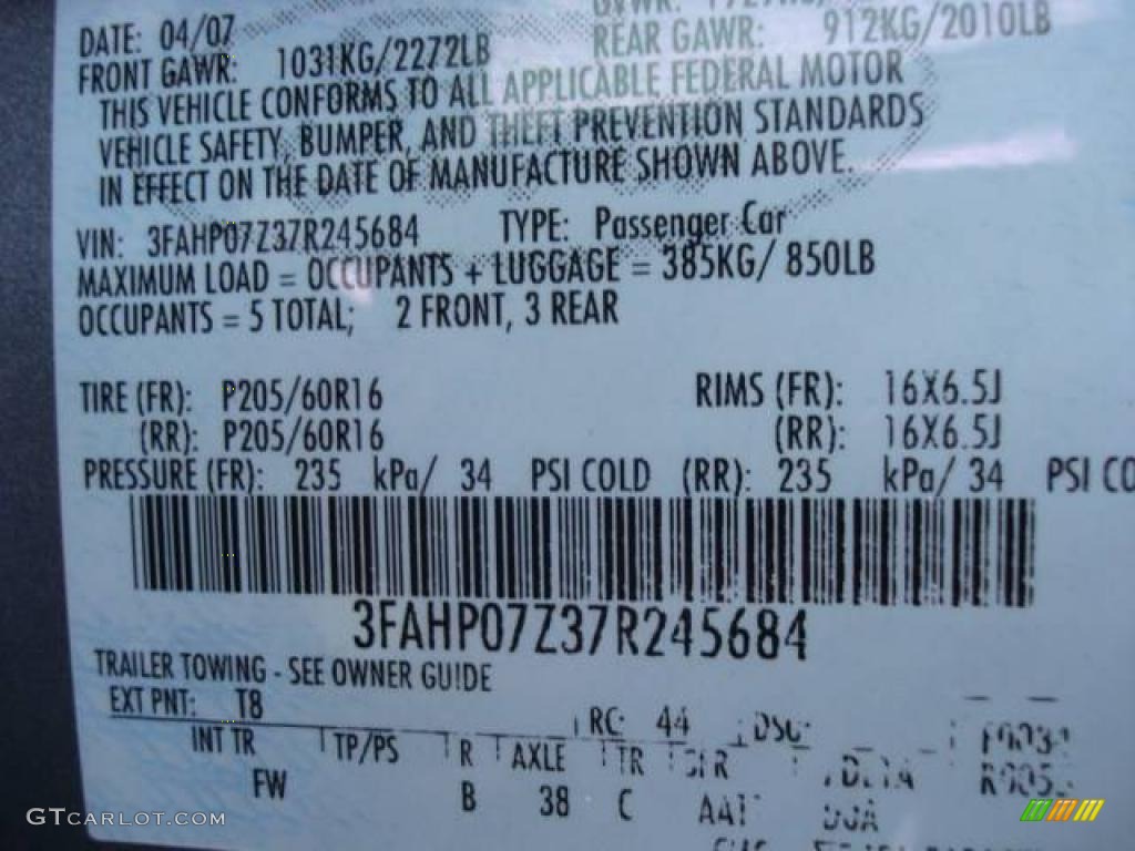 2007 Fusion SE - Tungsten Grey Metallic / Charcoal Black photo #19