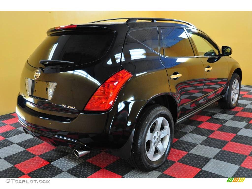 2005 Murano S AWD - Super Black / Charcoal photo #6