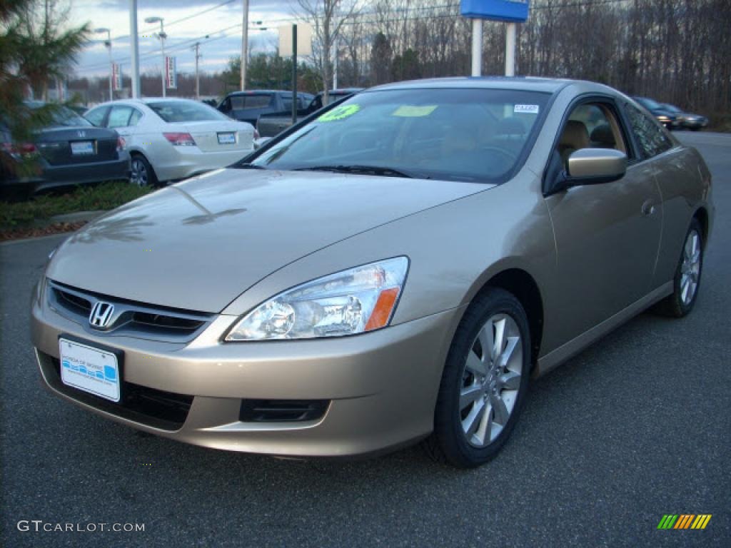 2006 Accord EX V6 Coupe - Desert Mist Metallic / Ivory photo #7