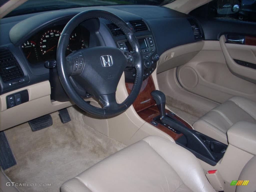 2006 Accord EX V6 Coupe - Desert Mist Metallic / Ivory photo #11