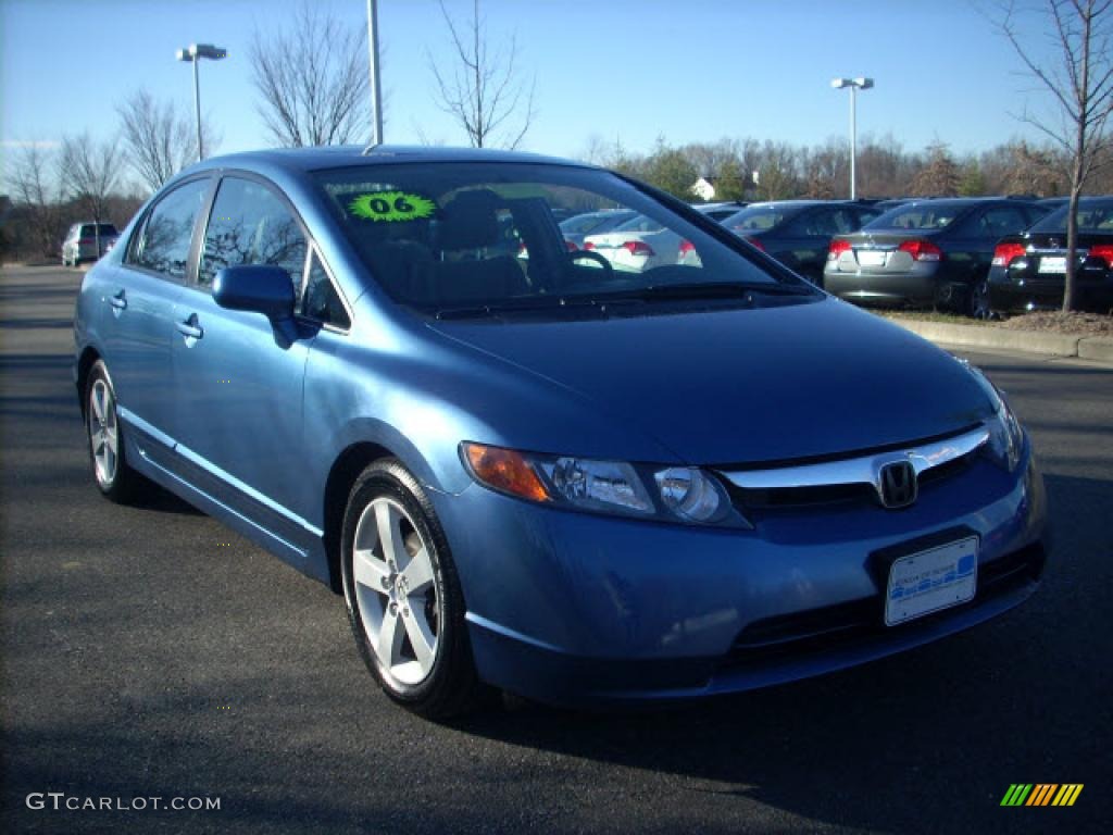 2006 Civic EX Sedan - Atomic Blue Metallic / Gray photo #1
