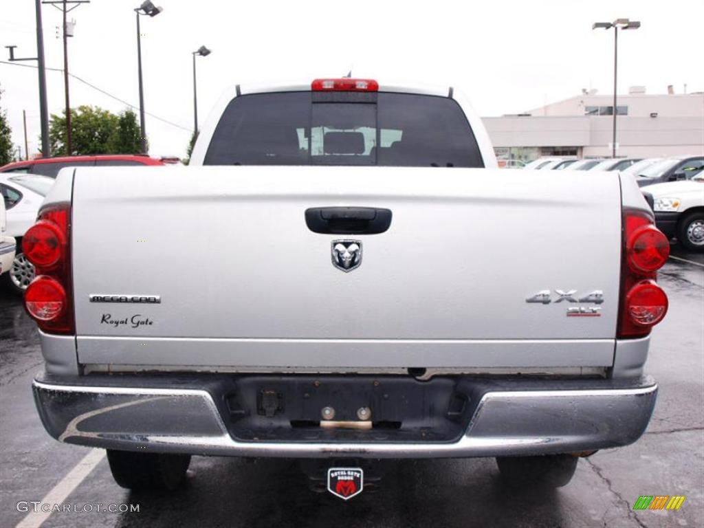 2007 Ram 1500 SLT Mega Cab 4x4 - Bright Silver Metallic / Medium Slate Gray photo #6