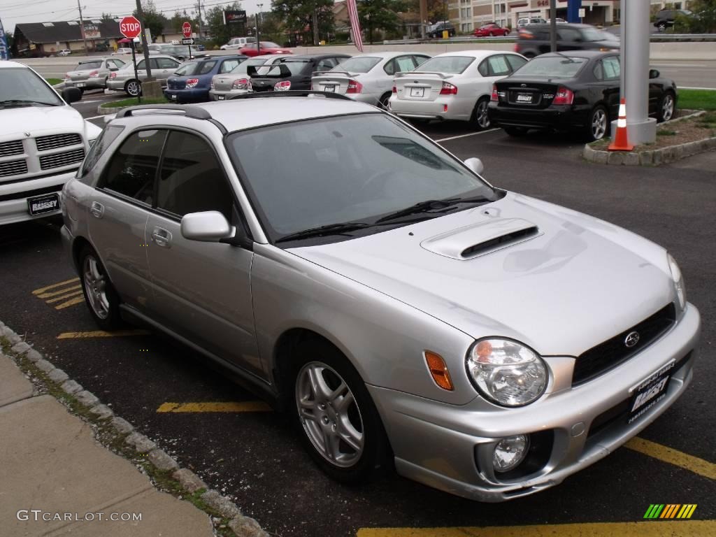 2002 Impreza WRX Wagon - Platinum Silver Metallic / Black photo #6
