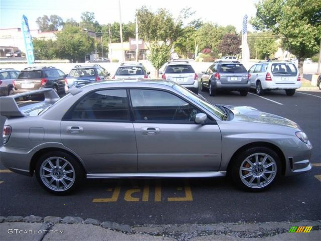 2006 Impreza WRX STi - Crystal Gray Metallic / Anthracite Black/Blue Alcantara photo #6