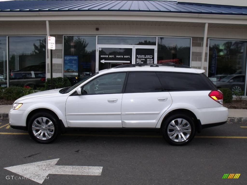 2009 Outback 2.5i Limited Wagon - Satin White Pearl / Warm Ivory photo #2