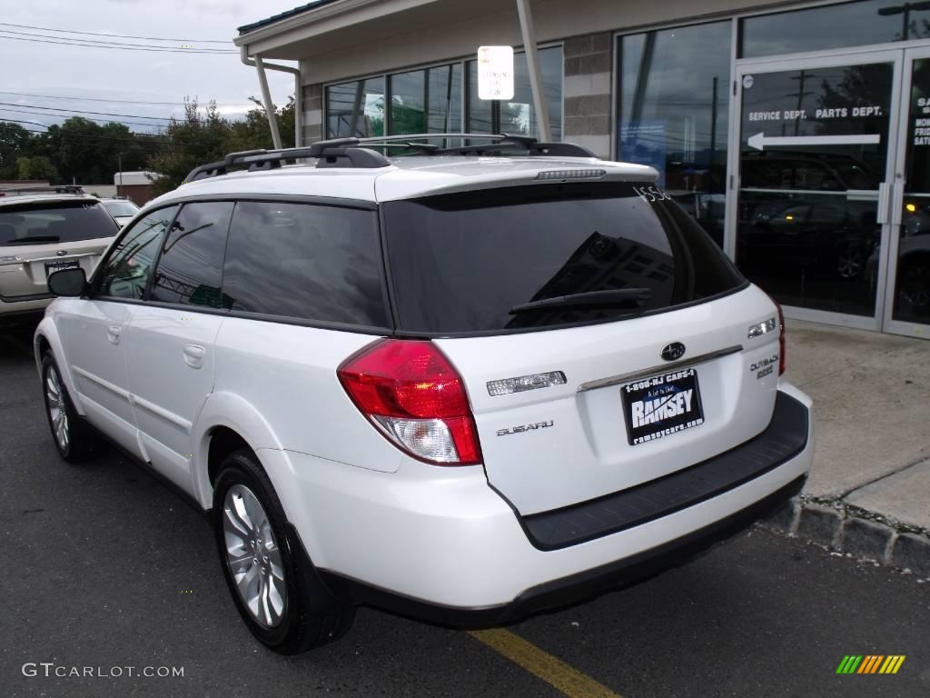2009 Outback 2.5i Limited Wagon - Satin White Pearl / Warm Ivory photo #3