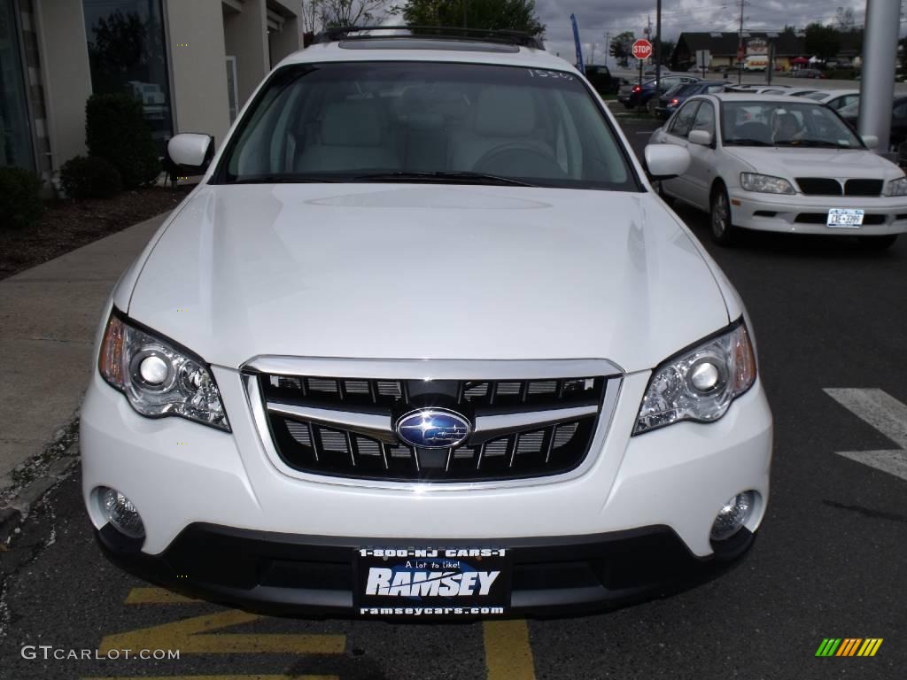 2009 Outback 2.5i Limited Wagon - Satin White Pearl / Warm Ivory photo #7