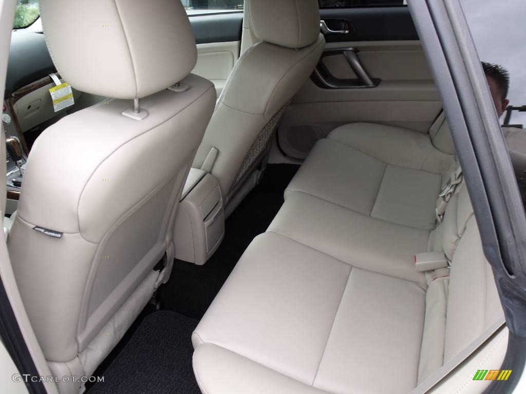 2009 Outback 2.5i Limited Wagon - Satin White Pearl / Warm Ivory photo #11