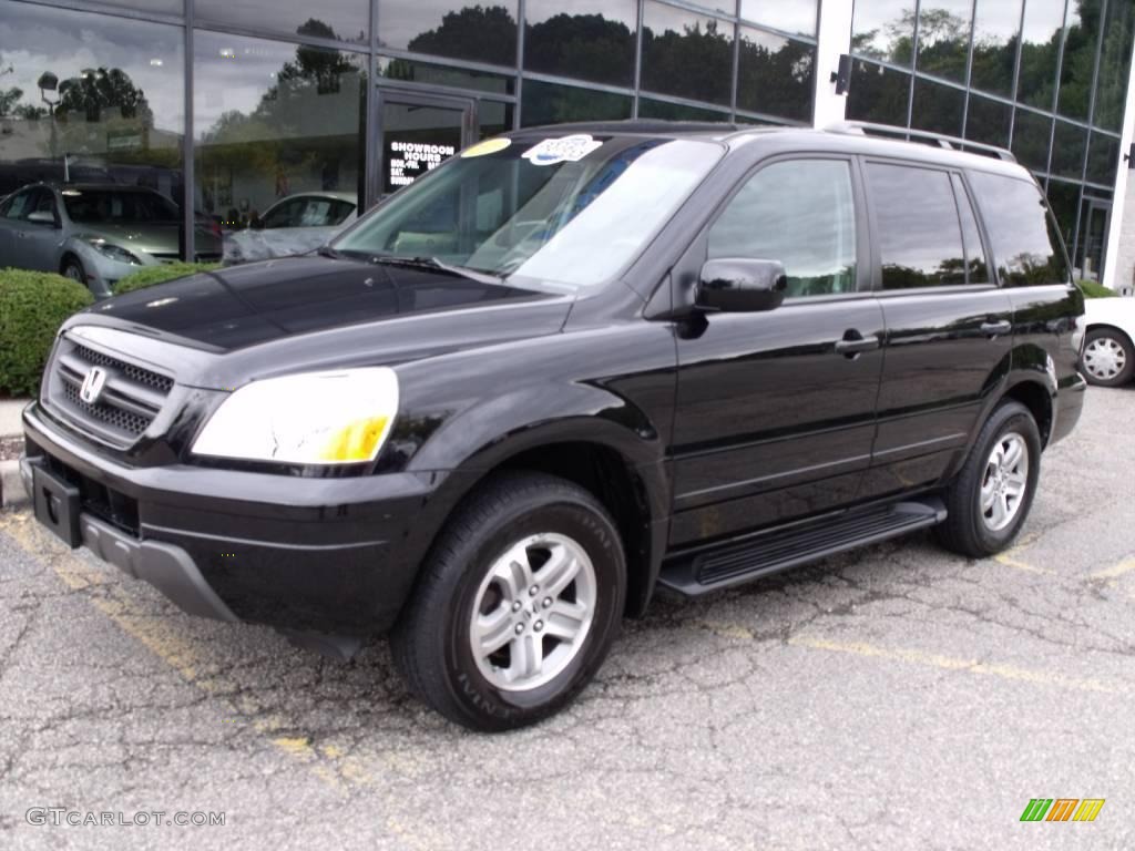 2005 Pilot EX-L 4WD - Nighthawk Black Pearl / Gray photo #3