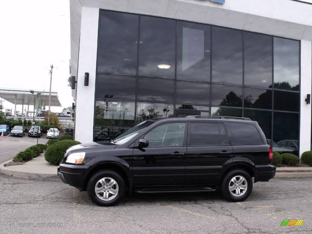 2005 Pilot EX-L 4WD - Nighthawk Black Pearl / Gray photo #4
