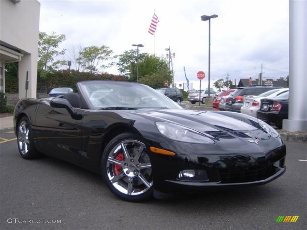 2008 Corvette Convertible - Black / Ebony photo #1