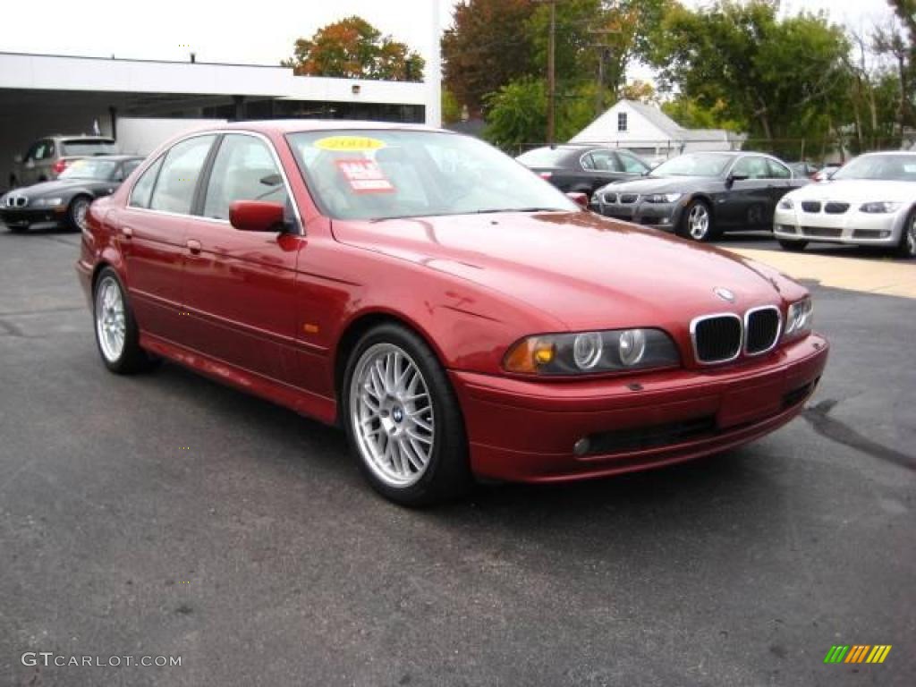 2001 5 Series 525i Sedan - Siena Red Metallic / Sand Beige photo #1