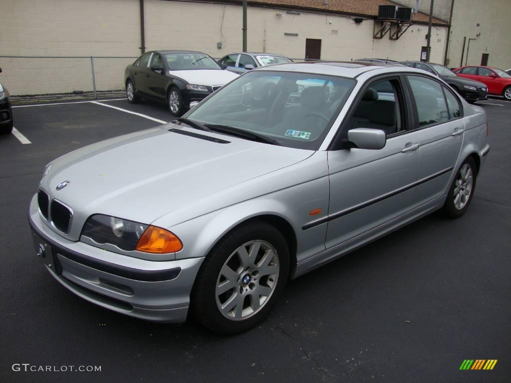 2000 3 Series 323i Sedan - Titanium Silver Metallic / Grey photo #1