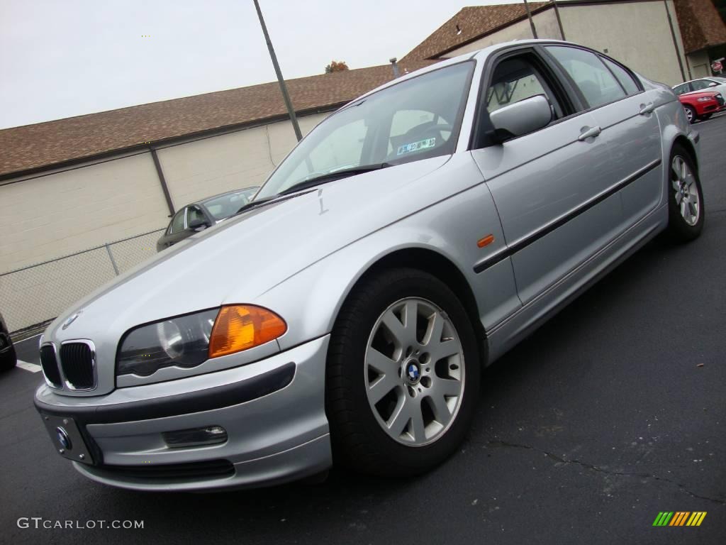 2000 3 Series 323i Sedan - Titanium Silver Metallic / Grey photo #2